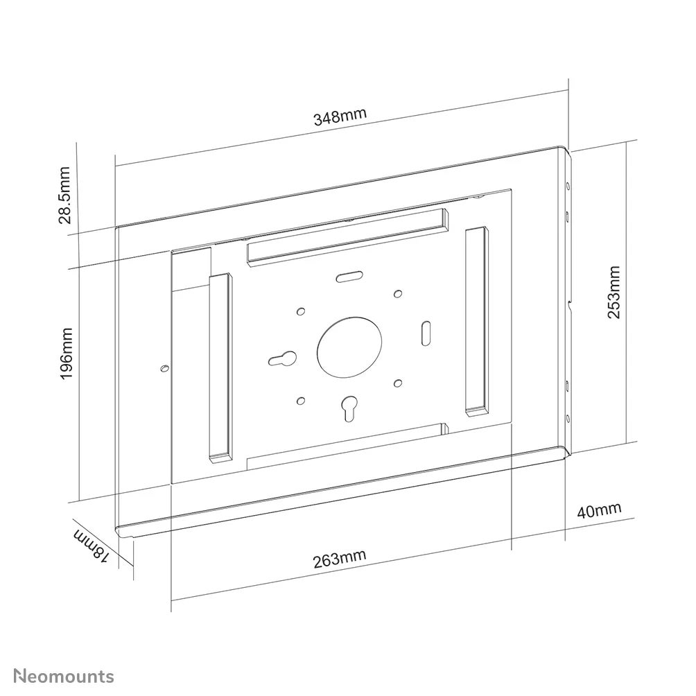 Neomounts WL15-660WH1 tablet houder