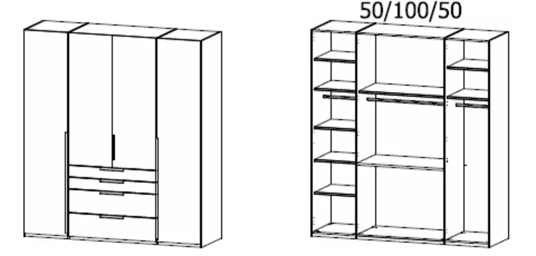 Kleiderschrank Purisma 201 x 223 cm