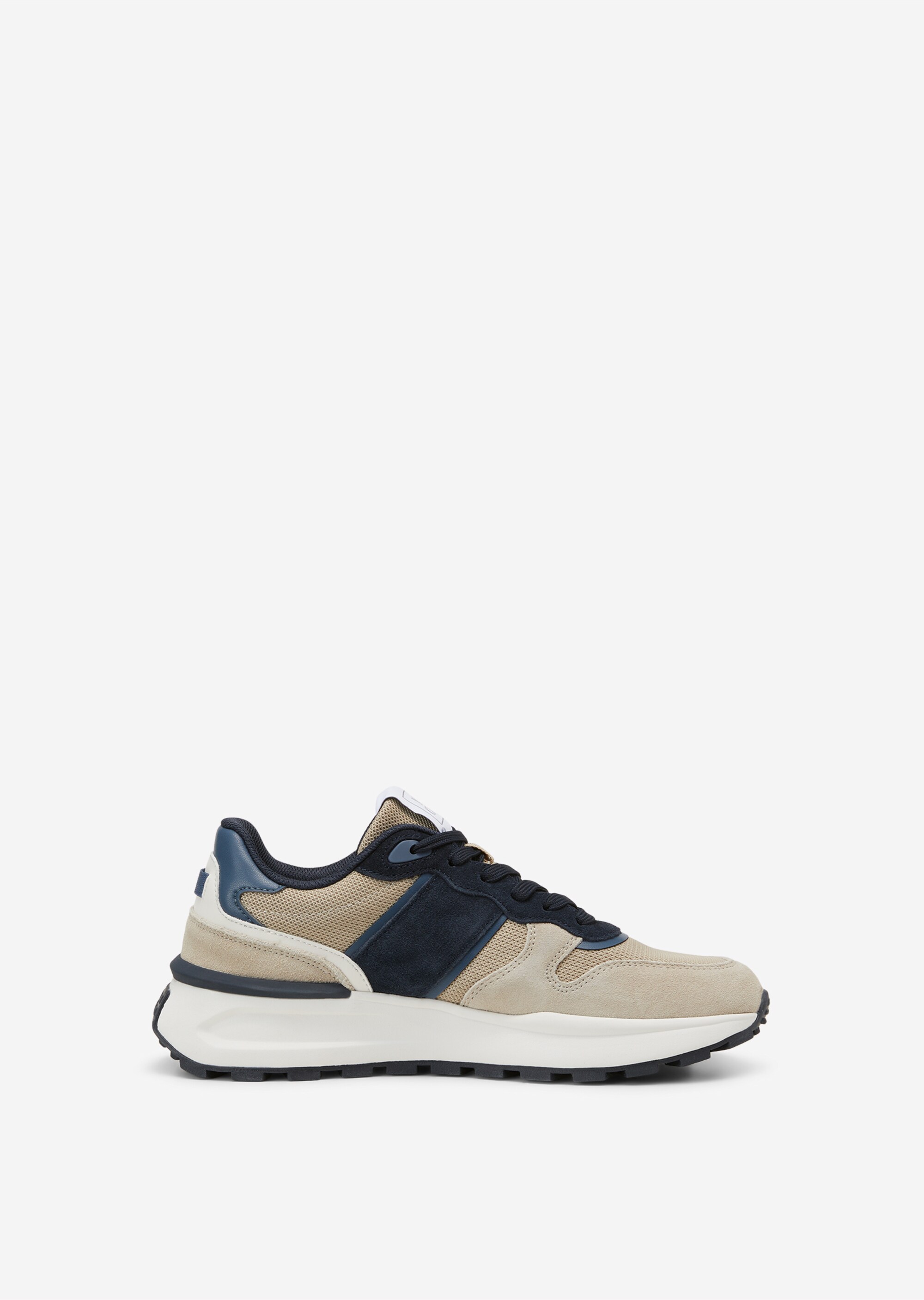 Sneaker aus Leder-Polyester-Mix