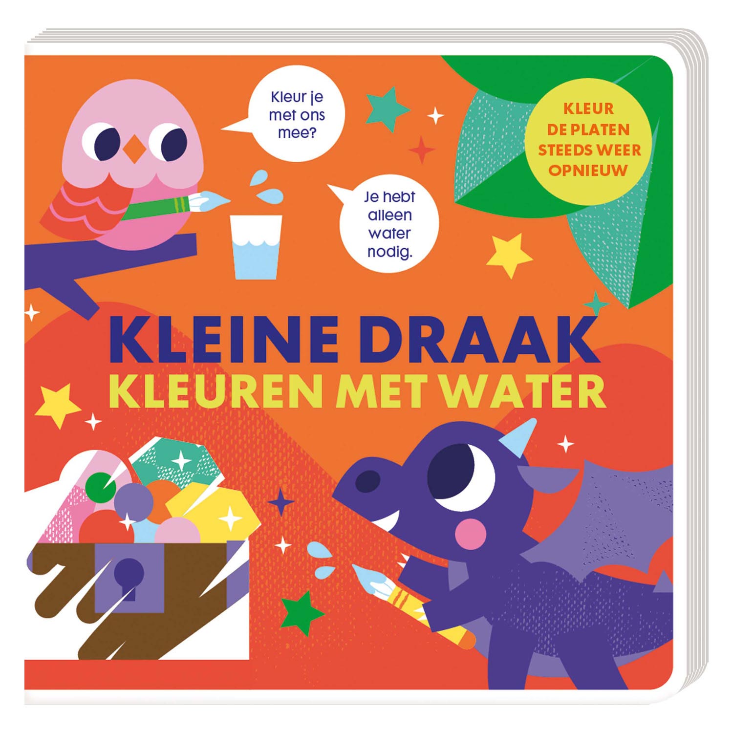 Kleuren met Water - Kleine Draak
