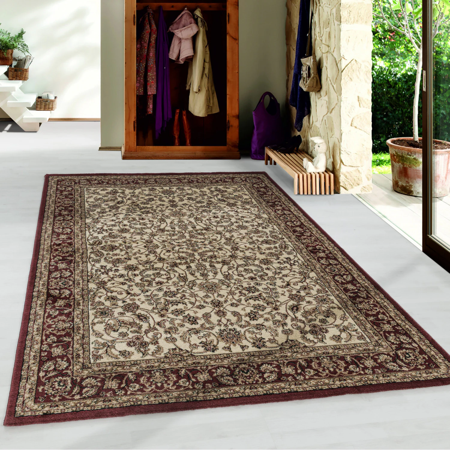 Wunderschöne Orient-Dekor Orientteppich Traditional rechteckig Kurzflor 9mm