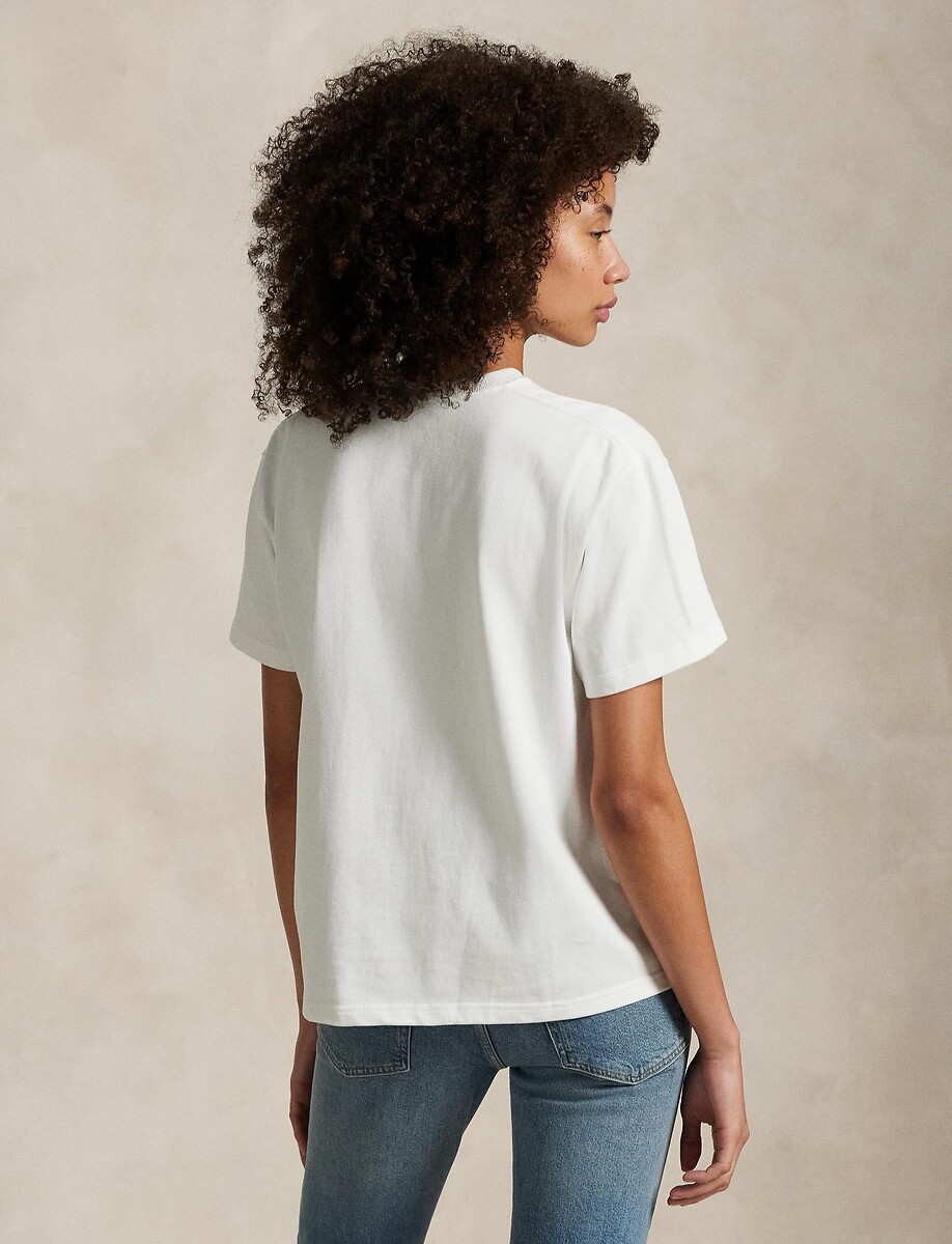 POLO RALPH LAUREN<br>Camiseta folgada com gola redonda e mangas curtas