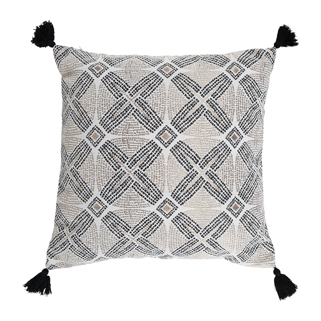 Coussin déco polyester rosace 40x40cm