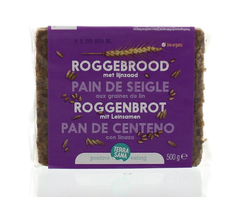 Terrasana Roggebrood lijnzaad 500g