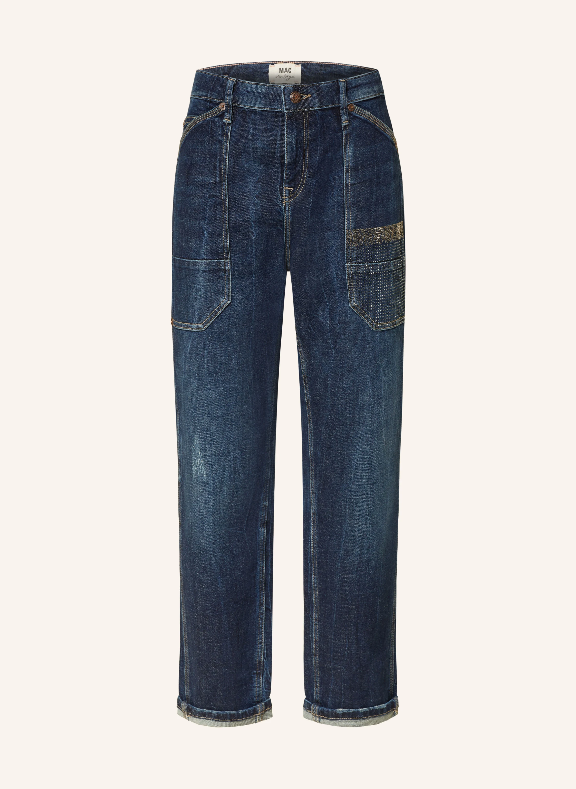 MAC 7/8-Jeans IOWA mit Schmucksteinen