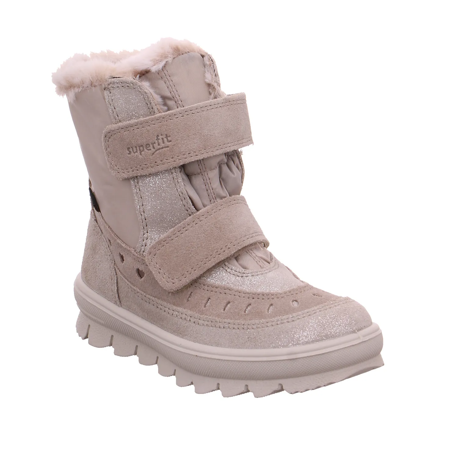 SUPERFIT Kleinkinder-Winterstiefel Beige Textil  Mädchen Winterstiefel