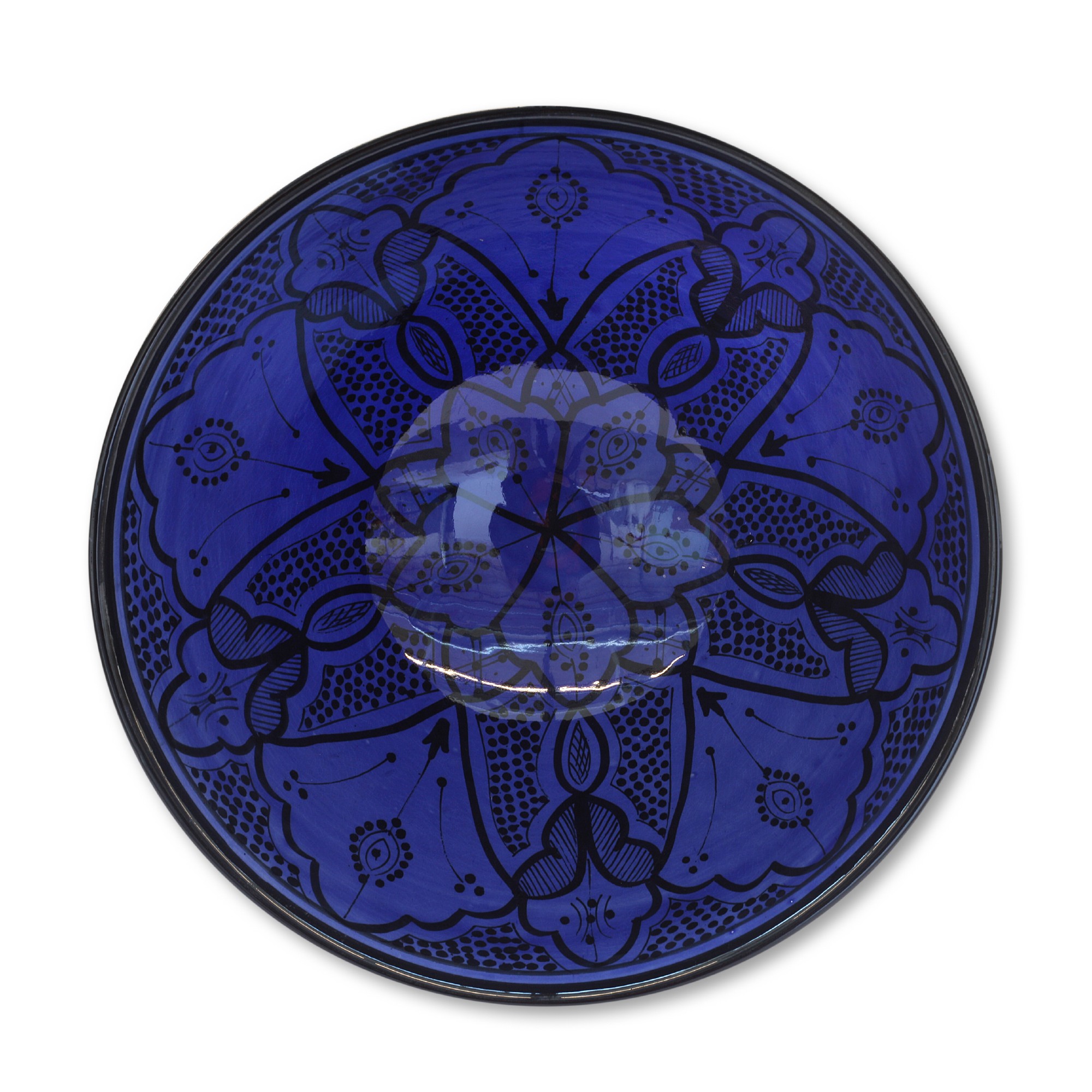 Zierschale 'Bowl', blau, Ø 30 cm, H 12 cm von fischer's lagerhaus