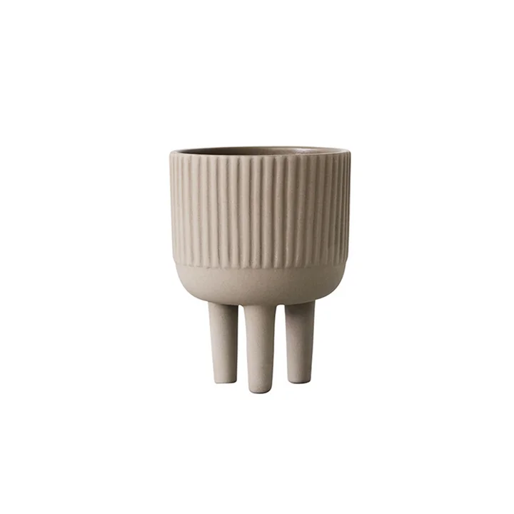 Kristina Dam Studio - Bowl Blumentopf S, Ø 12 cm, grau