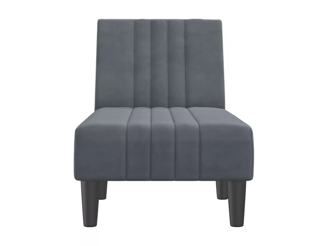 Prolenta Premium - Chaise longue gris foncé velours