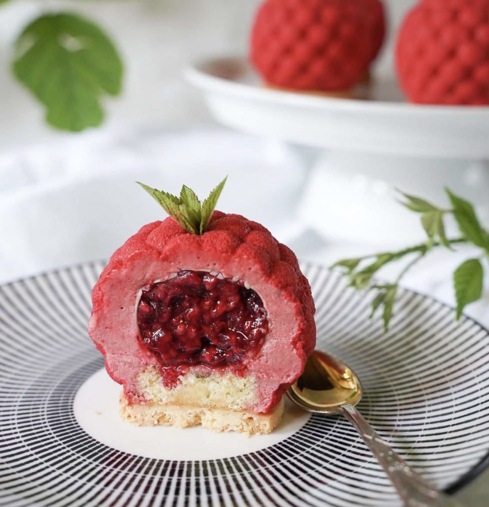 (6-fach) Silikon Trend Früchte Kuchen Form DIY Gussform für Virale Frucht Desserts - Himbeere