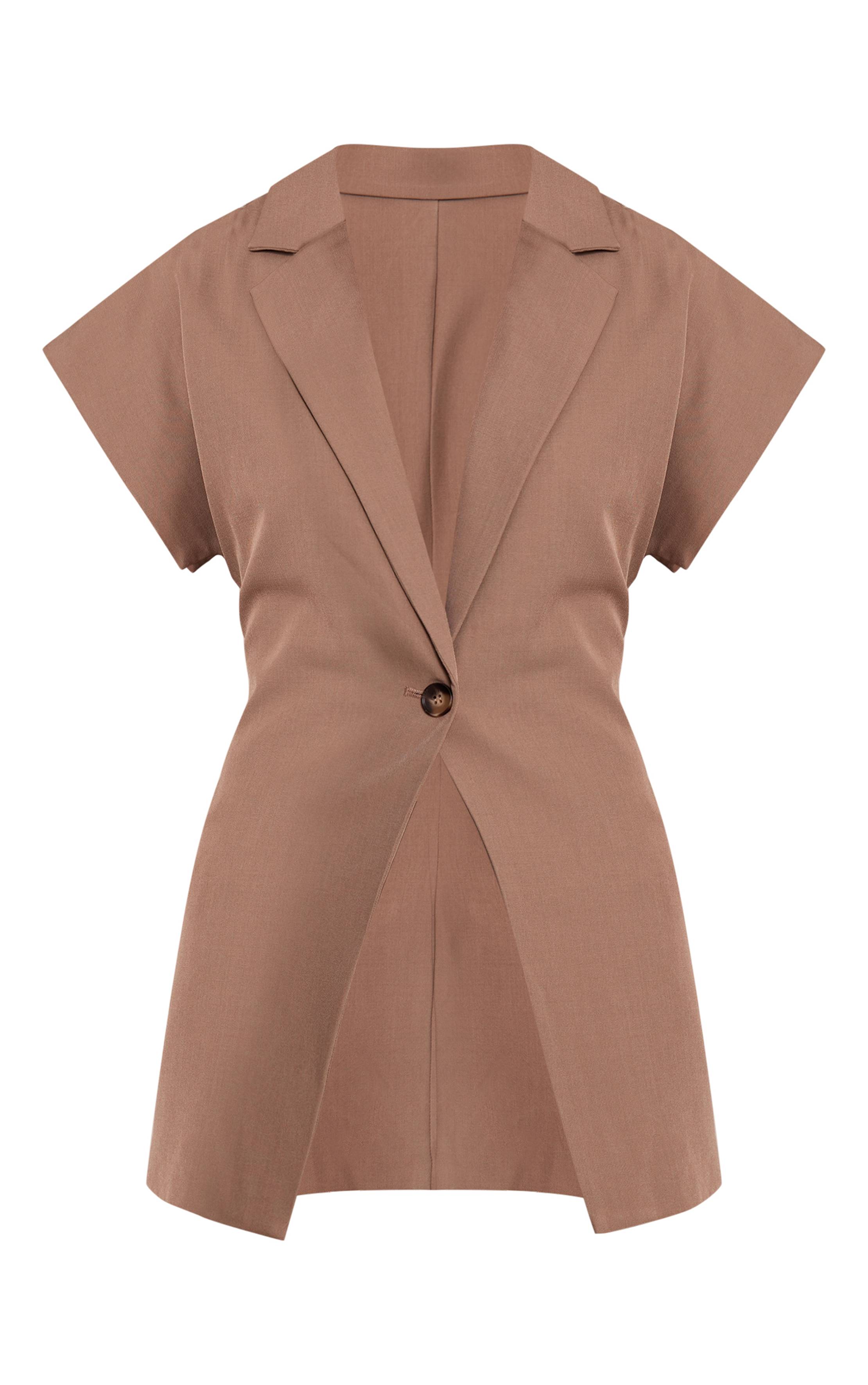 Champignon Gilet Sans Manches Oversize Boxy À Manches Courtes