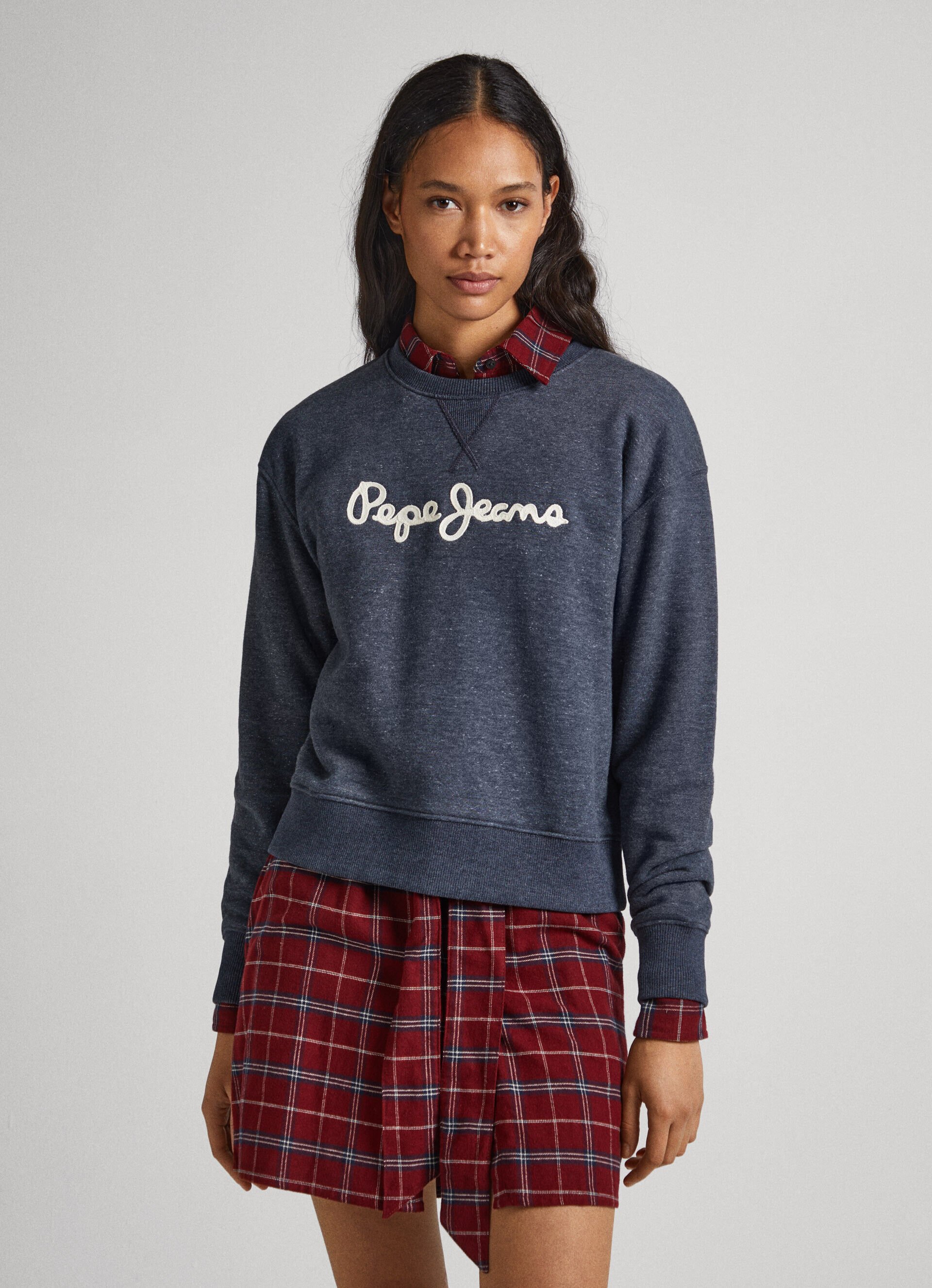 MOLETOM COM LOGOTIPO BORDADO - azul Dulwich