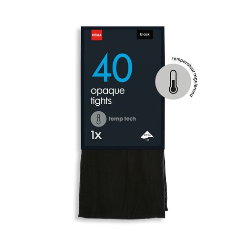 collant temp tech 40 deniers noir