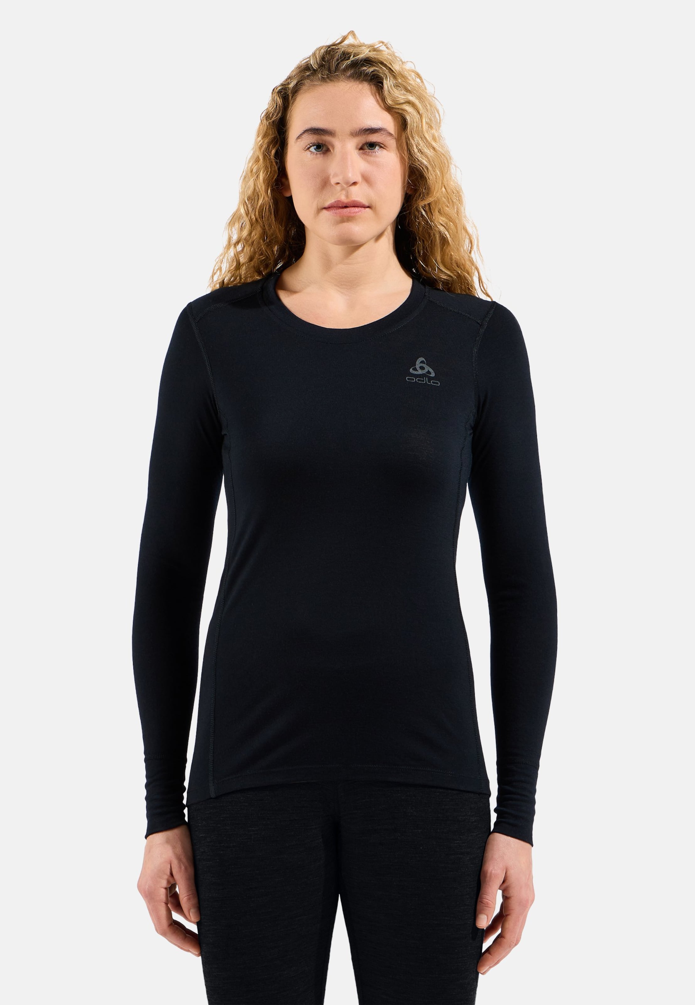 Natural Merino 200 Base Layer Langarmshirt in black