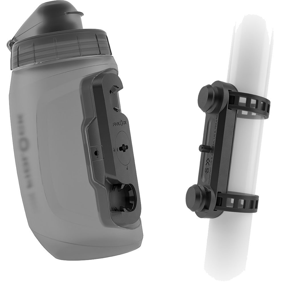Fidlock 450ml Trinkflasche + Uni Base transparent schwarz