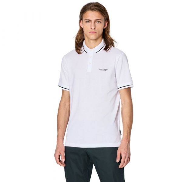 Armani Exchange para Homem Camisa Pólo com Pormenor Branco Xl