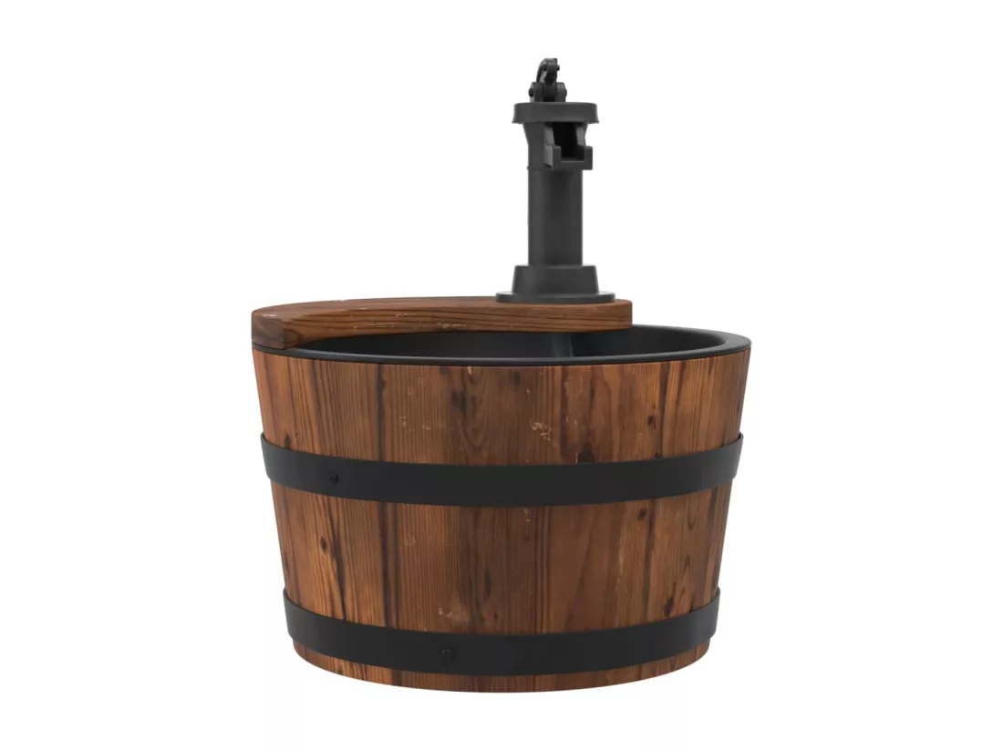 Fontaine à eau avec pompe 28x28x34,5 Bois de sapin massif