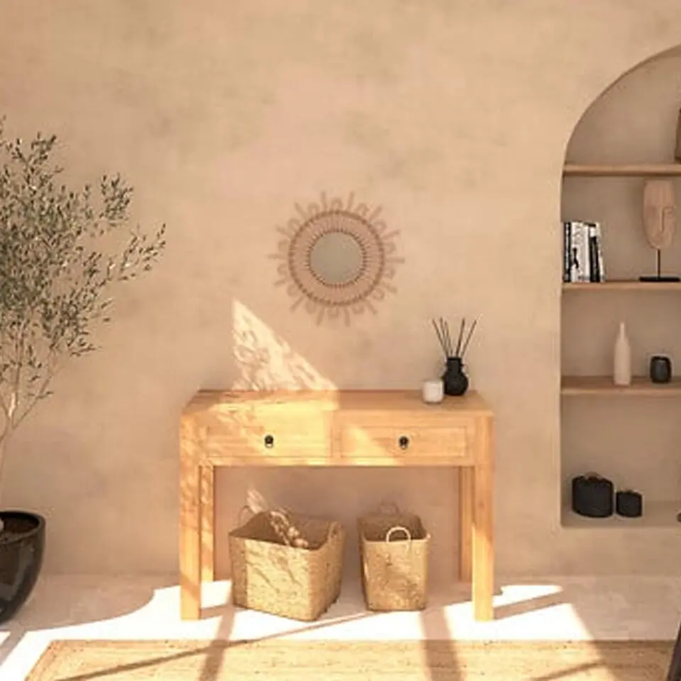 Atmosphera Wandspiegel Sun - Boho/ibiza stijl - rotan - 50 cm