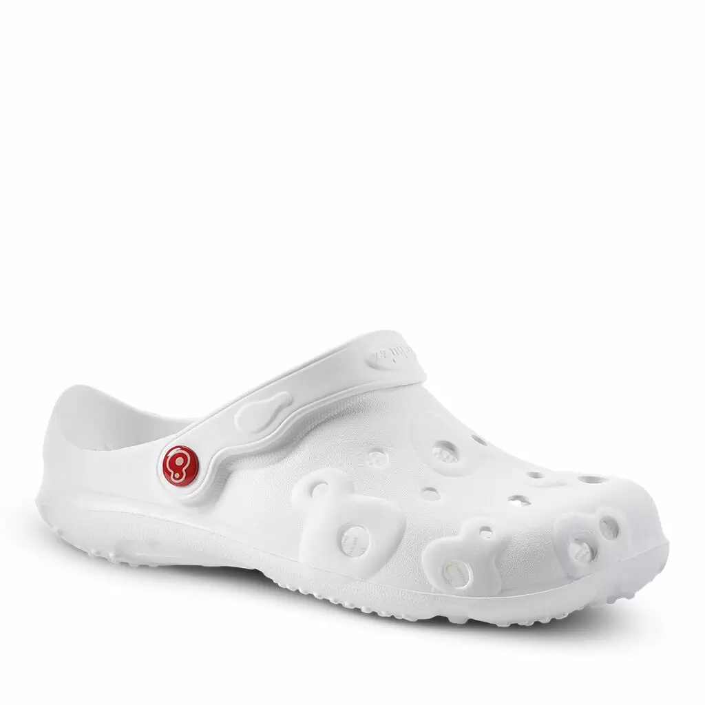 BERUFSSCHUHE - Clog Slipper weiss
