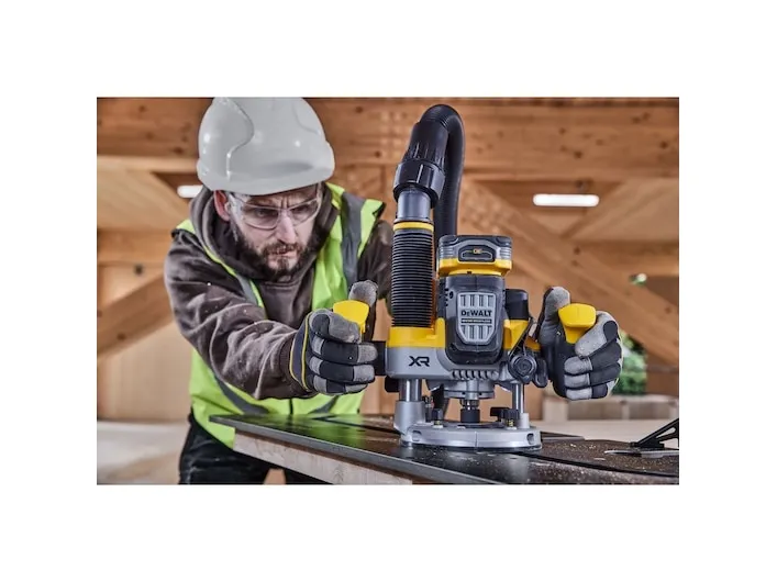 DeWALT DCW620H2-QW, Fod til justering af fræsedybde, Sort, Gul, 23000 rpm, 8 (5/16