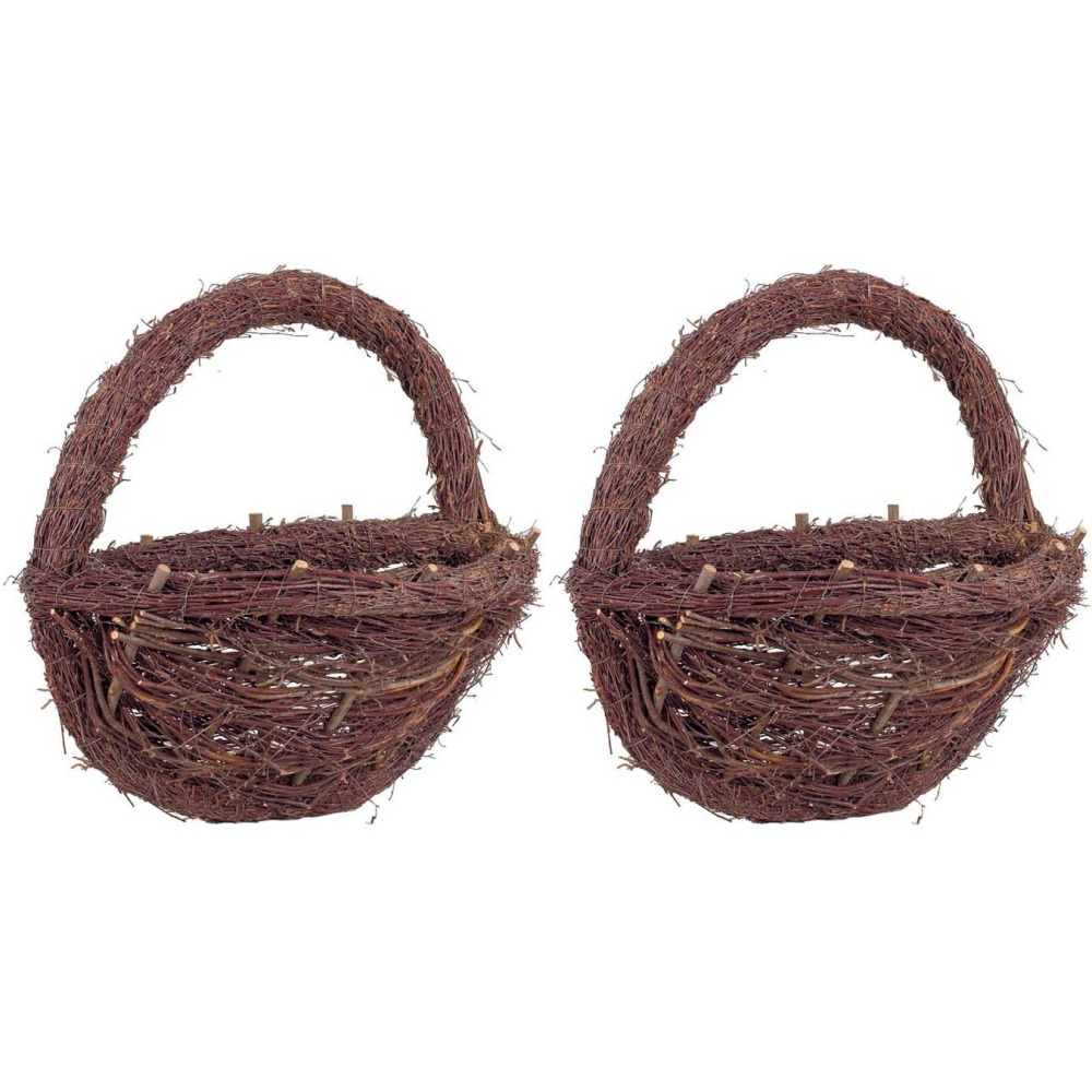 Jardinière murale en branches (lot de 2)