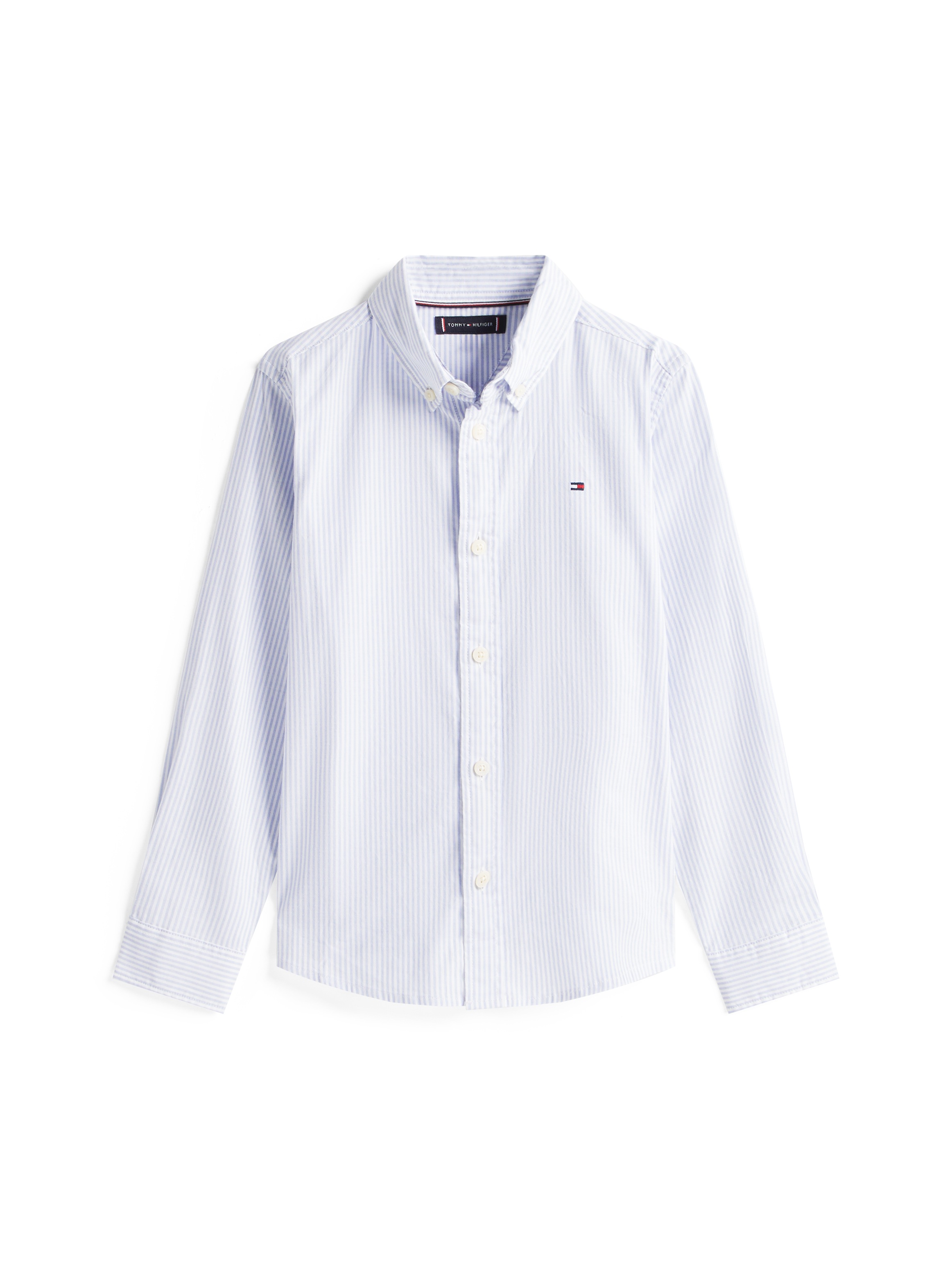 Tommy Hilfiger Langarmhemd »FLEX ITHACA SHIRT LS«, mit Streifenmuster, Logostickerei