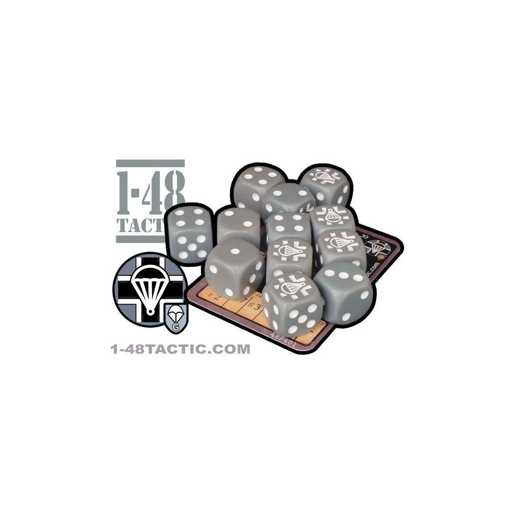1-48 Tactic - 12 Fallschirmjäger Division Faction Dice + Exclusive Weapon Card