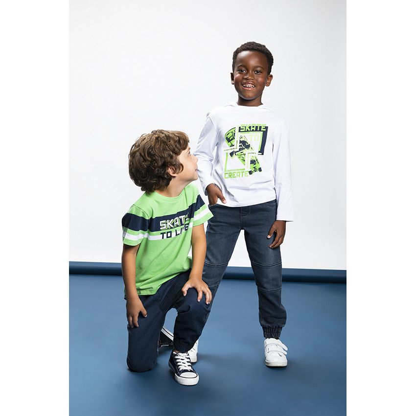 Pantalon forme jogger pour garçon - Bleu marine