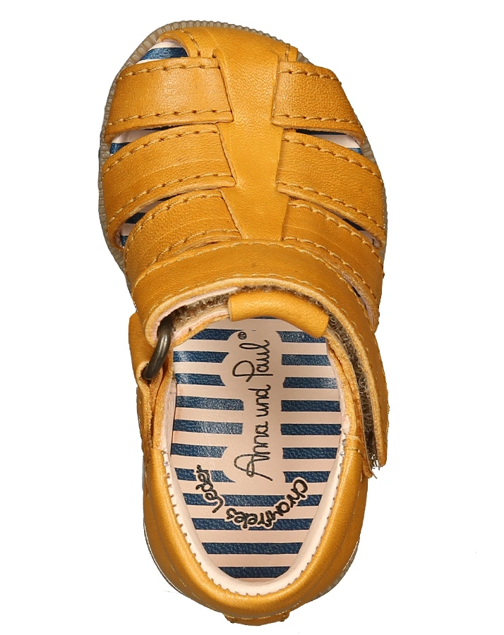 Lauflern-Sandalen PAULI mit Klett in ocker