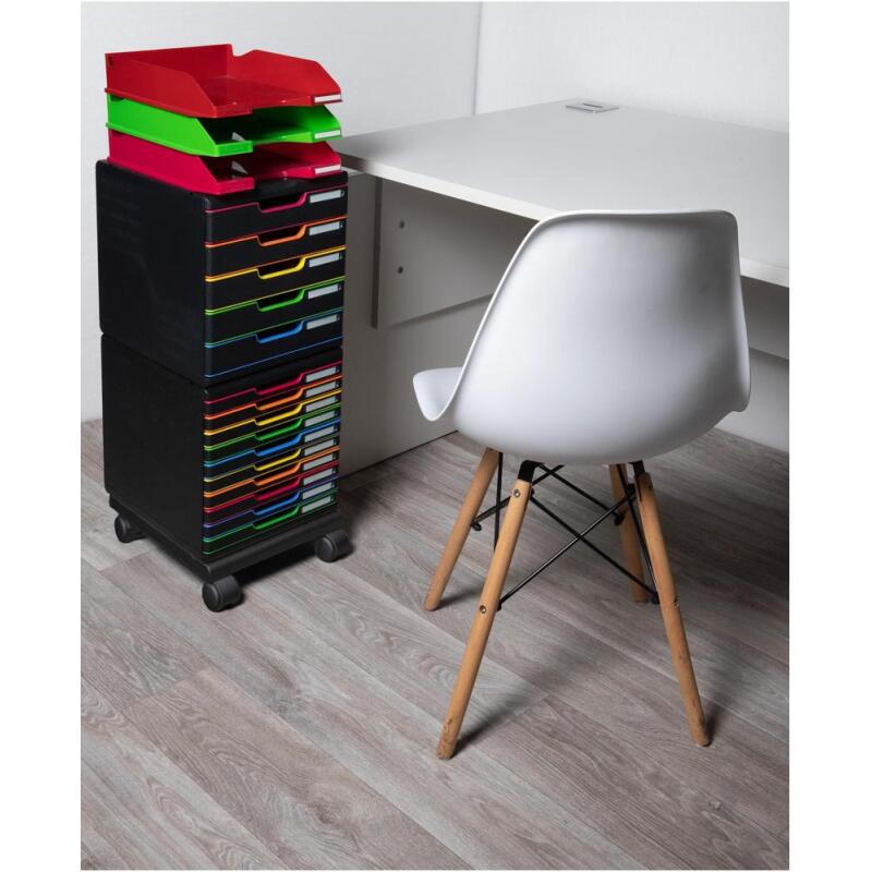 Set à roulettes pour modulos Roller set Office - Noir