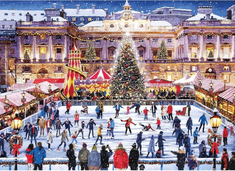Legpuzzel - Skating at Somerset House - 1000 Stukjes - Richard Macneil