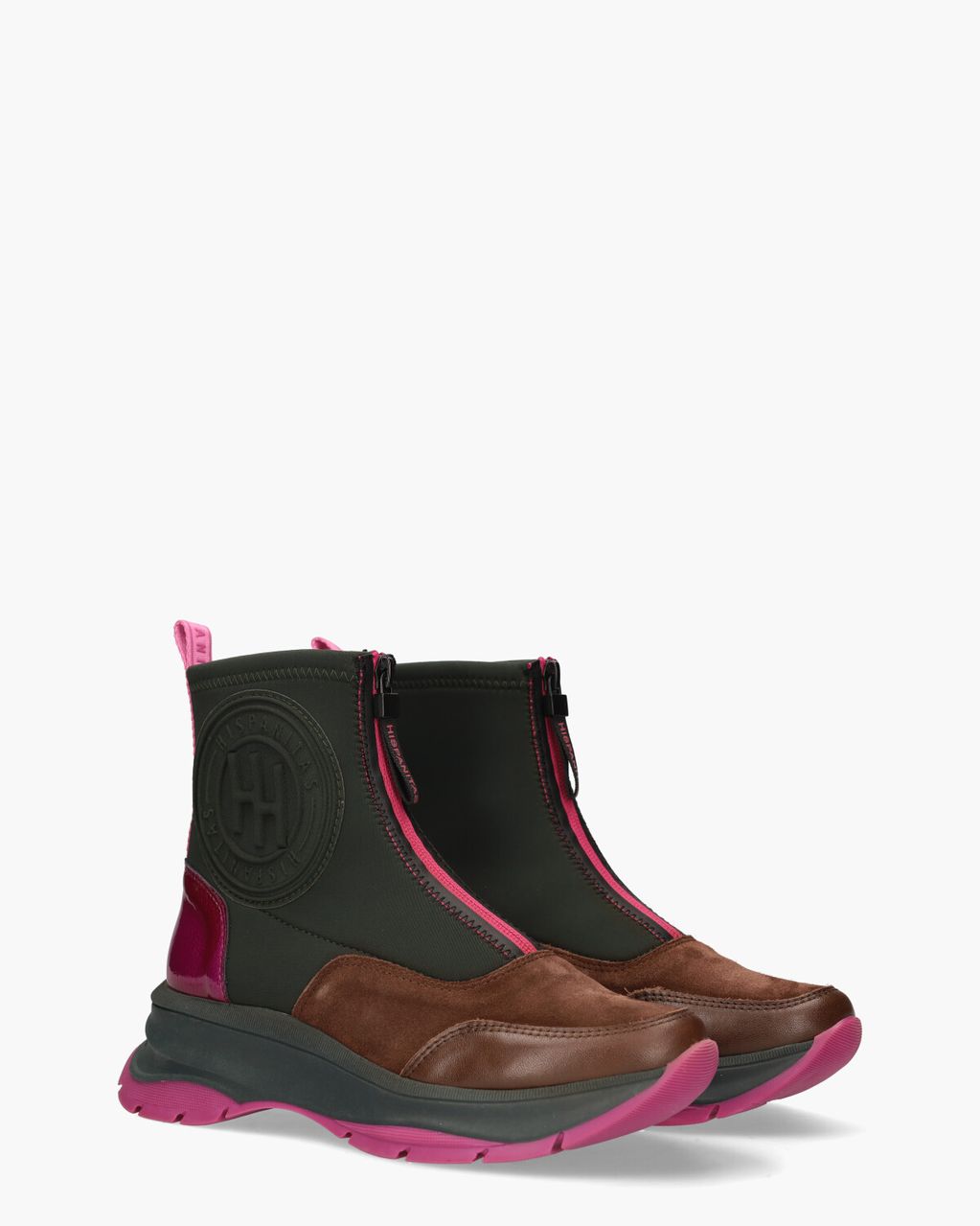 Hispanitas HI233099 Zwart/Multicolor Dames Enkelboots