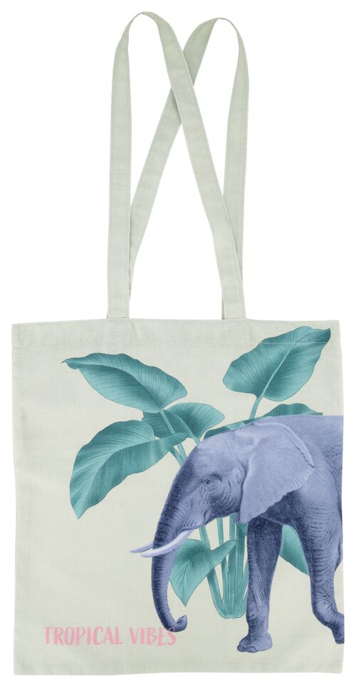 sac en toile pliant 41x37 éléphant