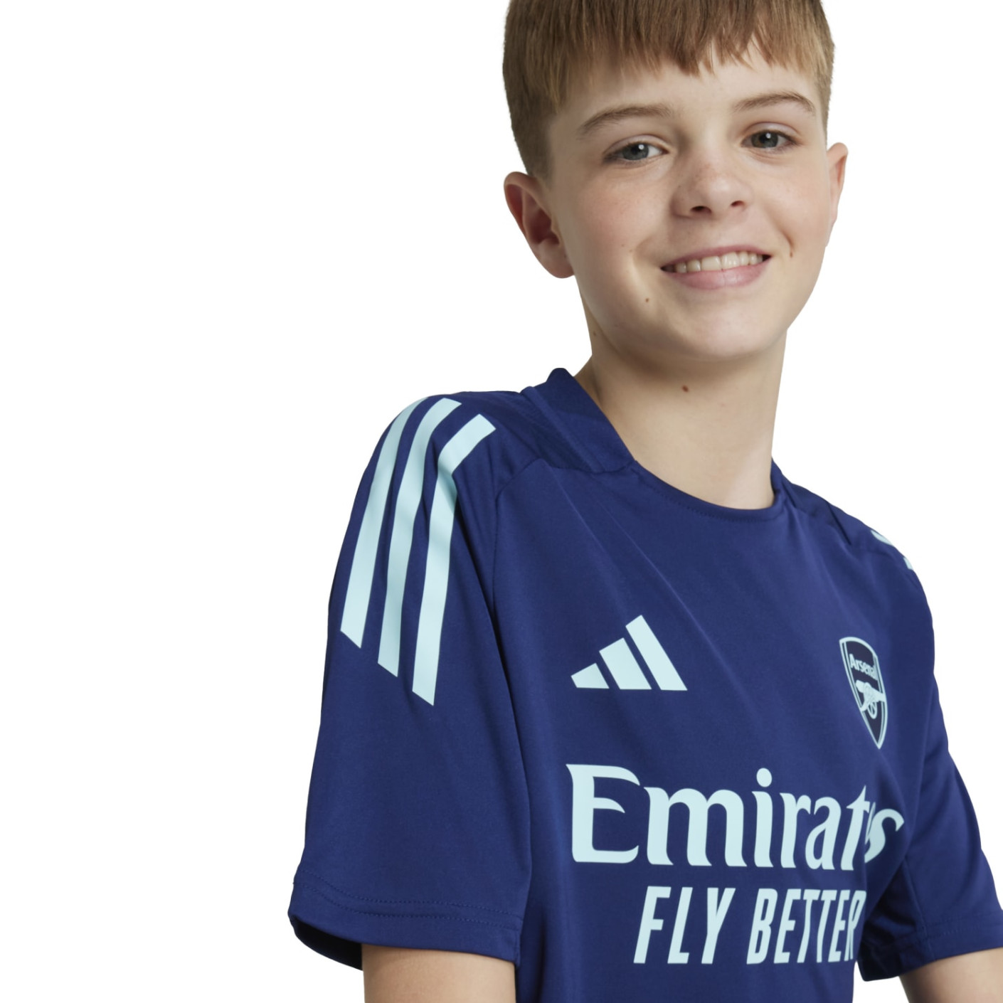 Adidas Arsenal Trainingsshirt 2024-2025 Kids Donkerblauw Lichtblauw