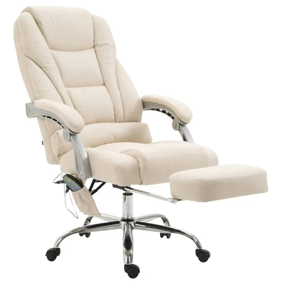 CLP Bureaustoel Pacific chroom Frame - Stof - creme