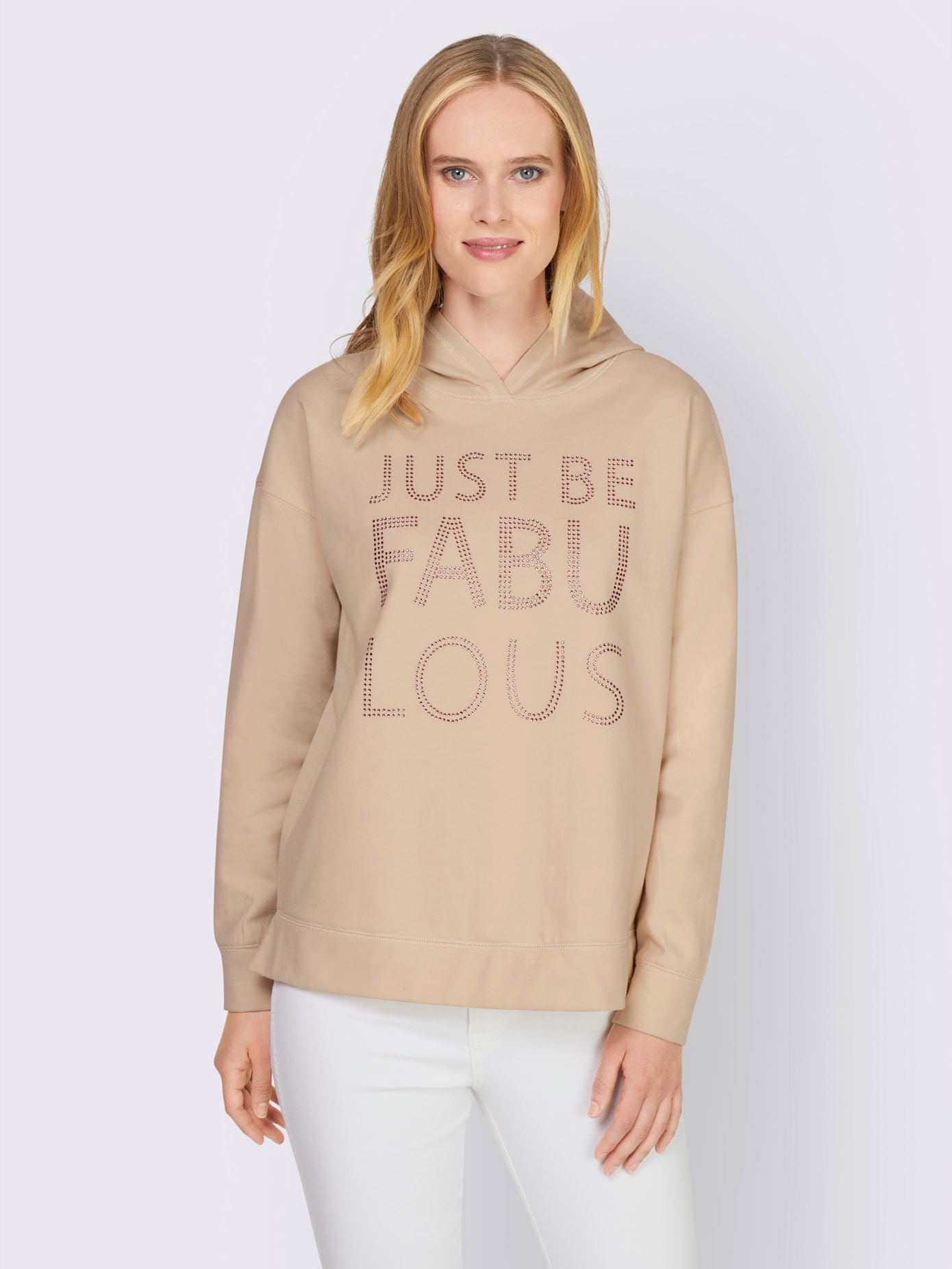 Sweat-shirt pierres fantaisie tendance