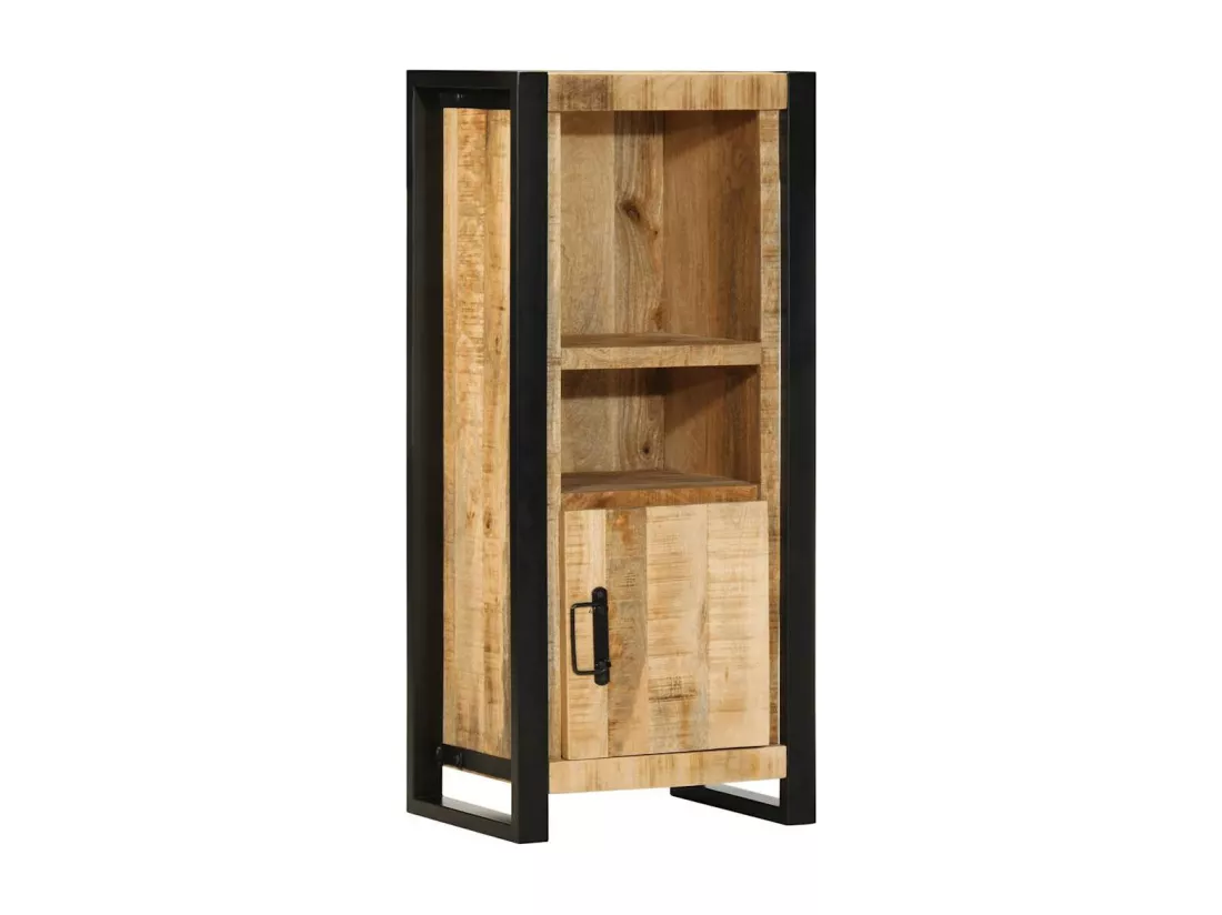 Armoire de salle de bain 40x30x90 cm bois manguier massif brut