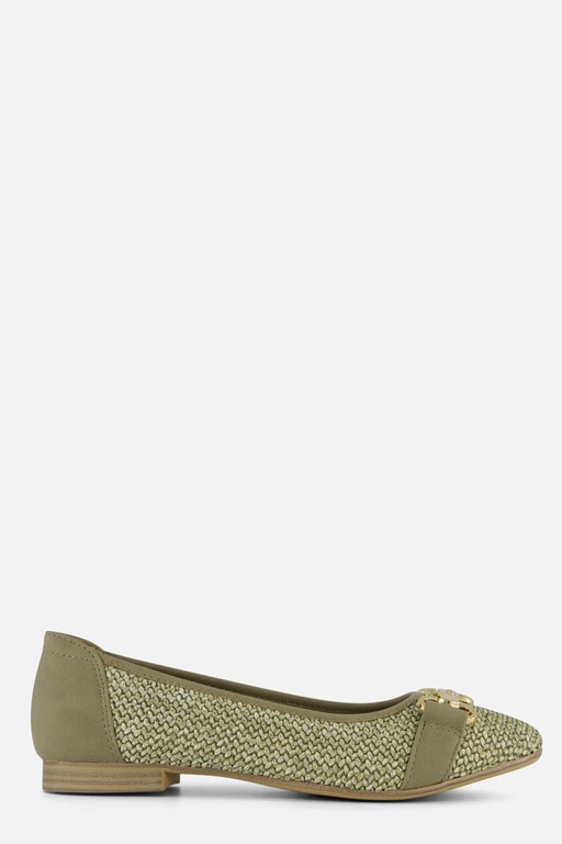 Tamaris Ballerina's groen Synthetisch