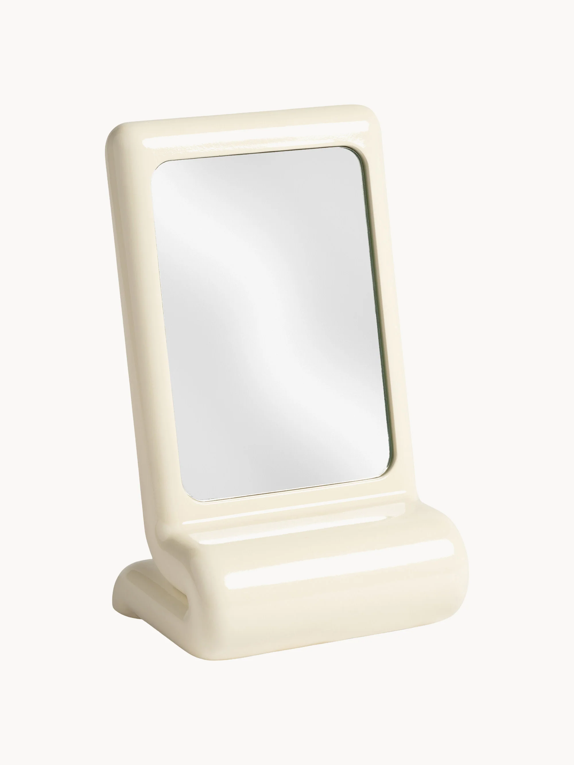 Handgemaakte make-up spiegel Whip