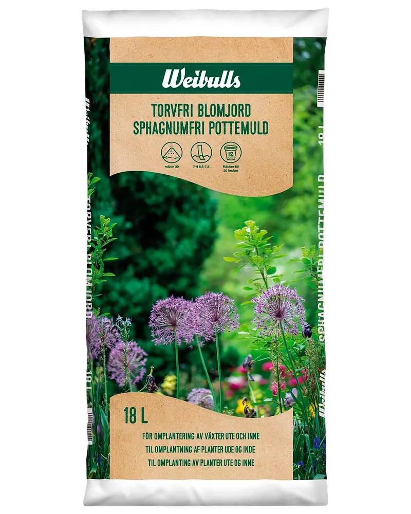 Sphagnumfri pottemuld 18 L