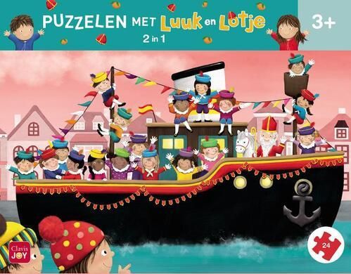 Puzzelen met Luuk en Lotje. 2-in-1-puzzel Sinterklaas