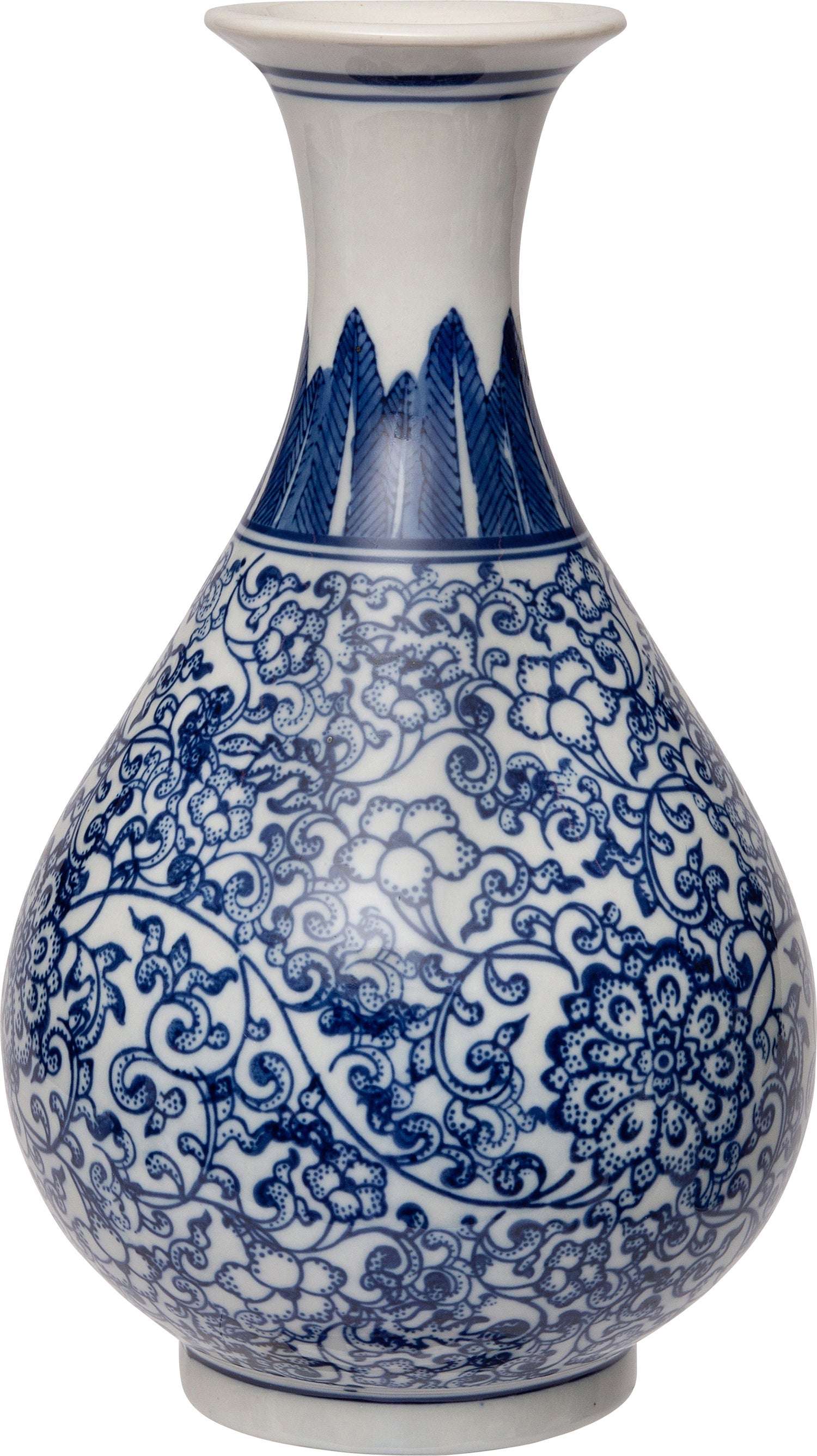 Intratuin vaas Evie blauw D 18 H 31 cm