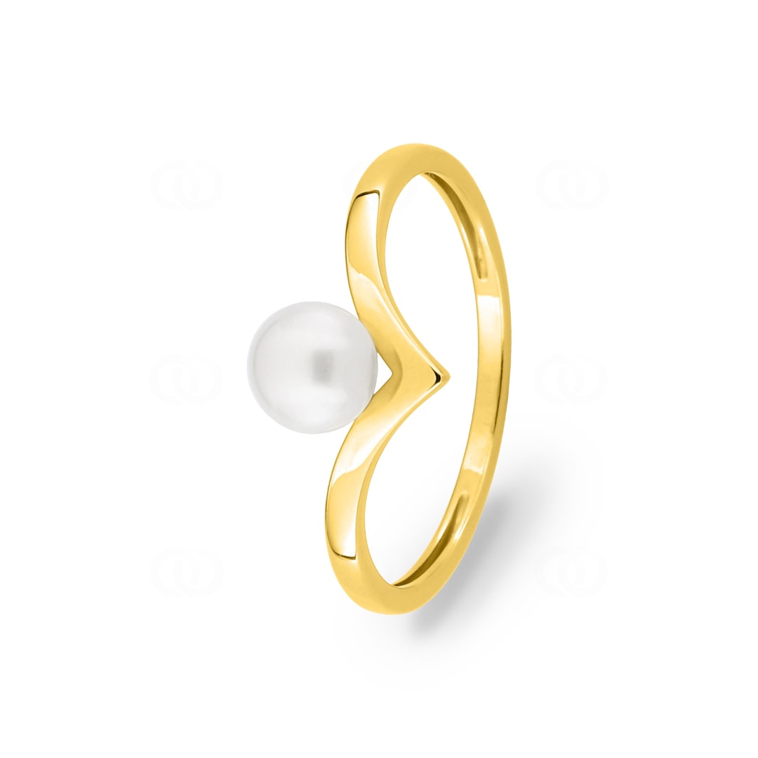 Ring 750/18 K Gelbgold mit Süsswasserzuchtperle 5.0mm