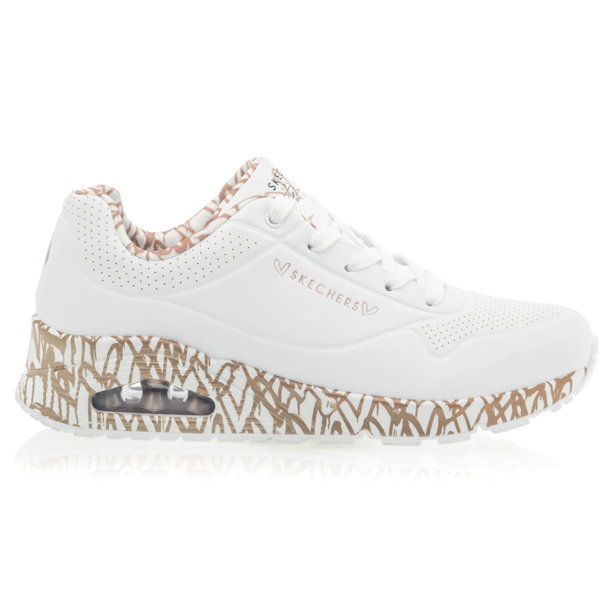 Sneakers Femme blanc/or