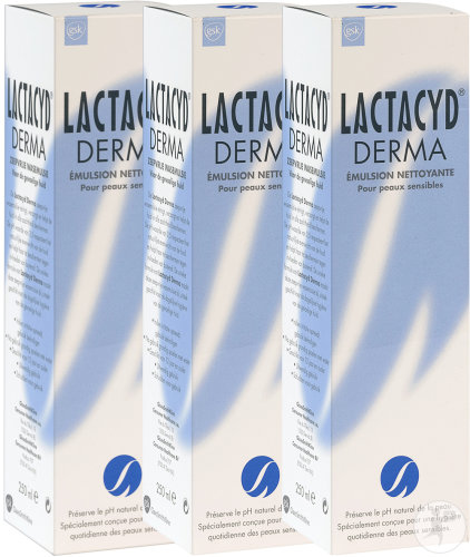 Lactacyd Derma Emulsion Nettoyante Tripack 3x250ml