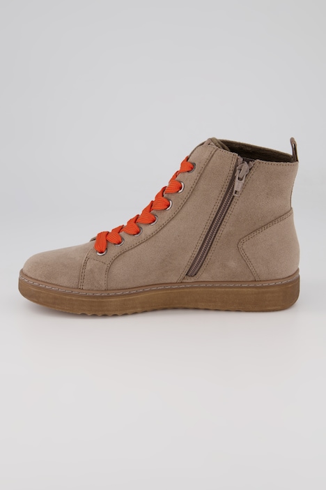 Jana Stiefeletten, Veloursoptik, vegan, Weite G