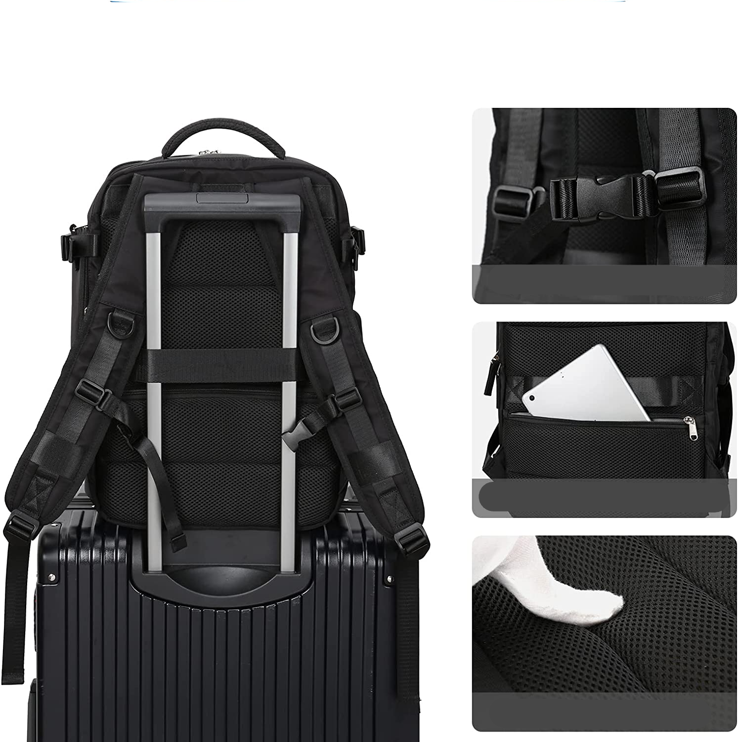 (31x45cm) Wasserabweisende Reise Tasche mit Schuh- / Nassfach / Laptop Fach bis 15.6