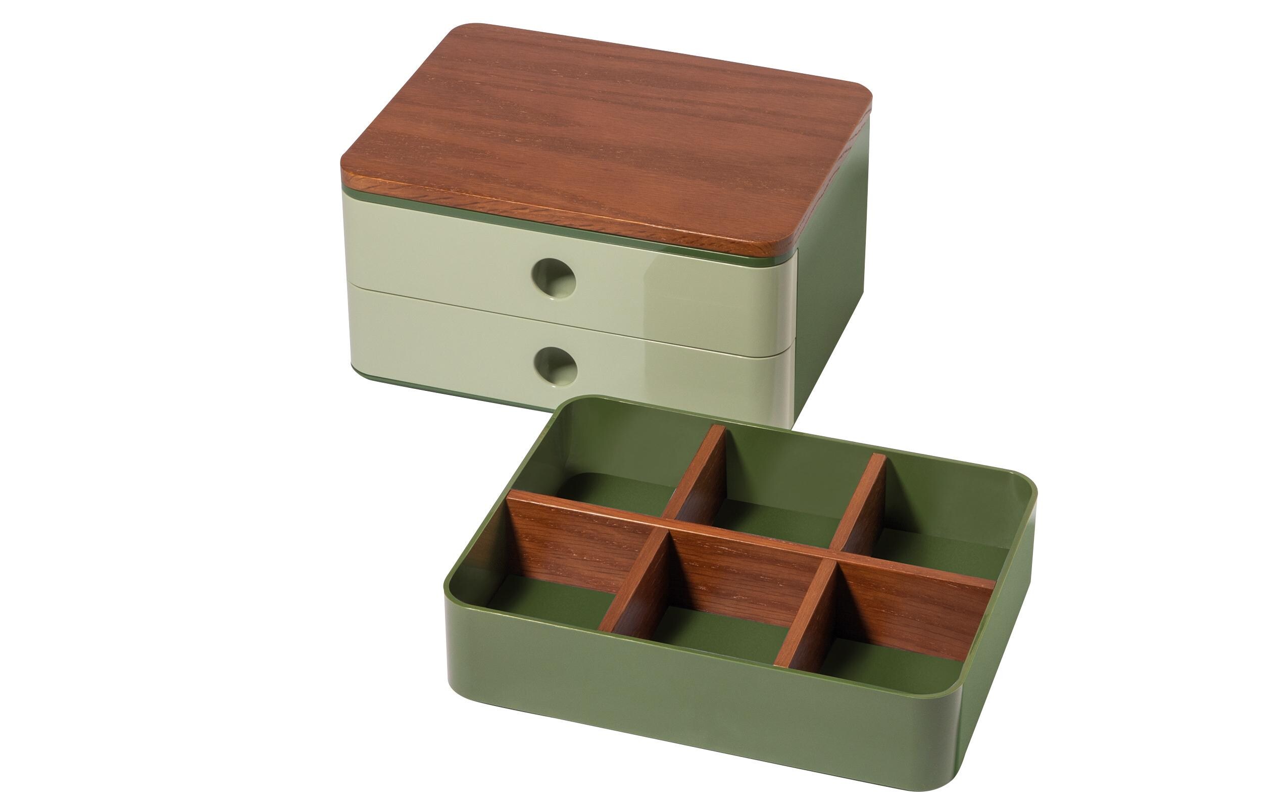 Schubladenbox Allison Smart-Box Plus 2 Schubladen, HellgrünSchubladenbox stapelbar mit 2 Schubladen
