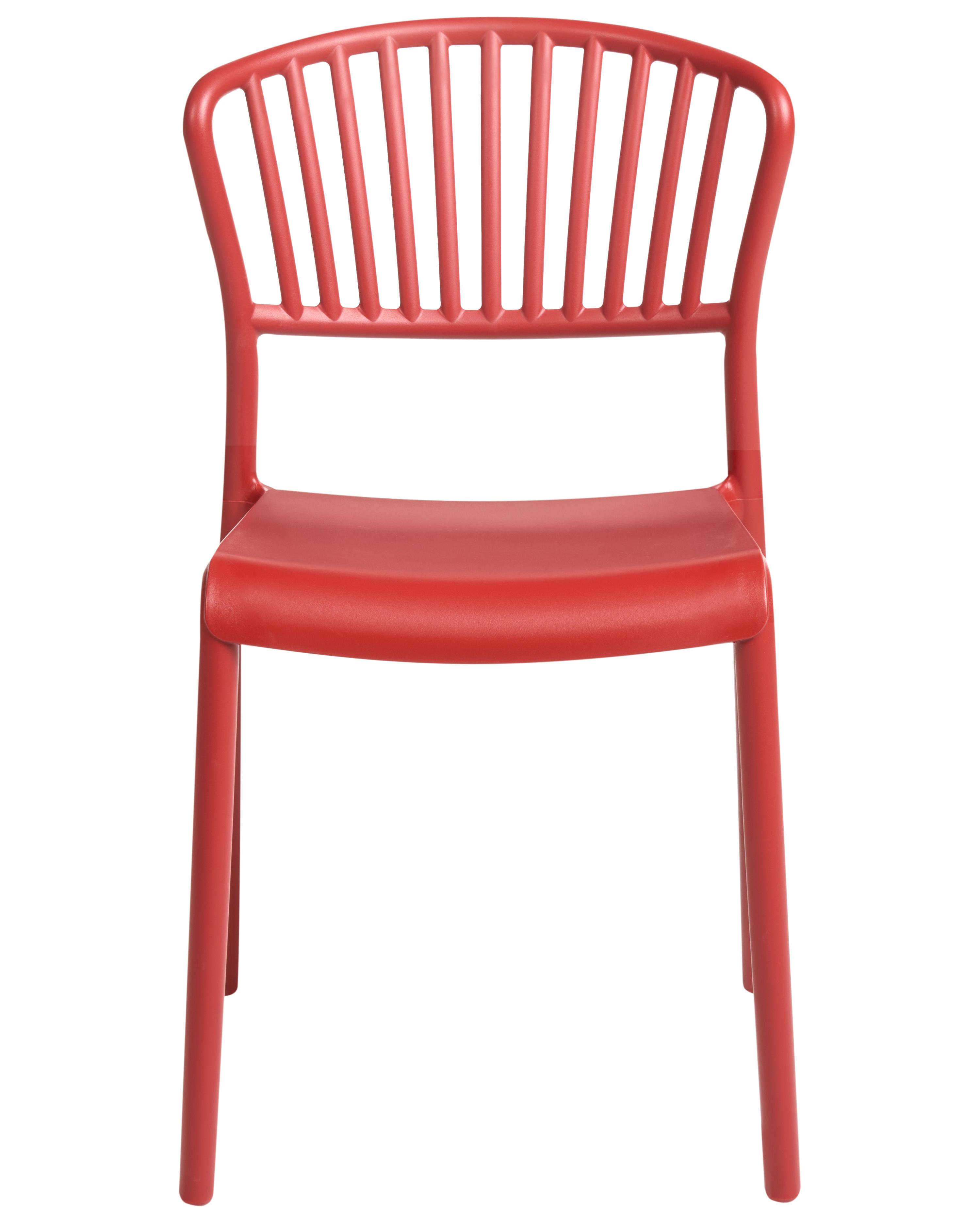 Set van 4 tuinstoelen GELA Rood