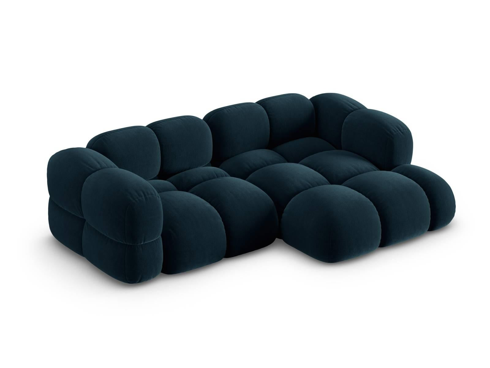 Cosmopolitan Design Loretto 2,5-zits Hoekbank Rechts - Velvet - Donker Turquoise